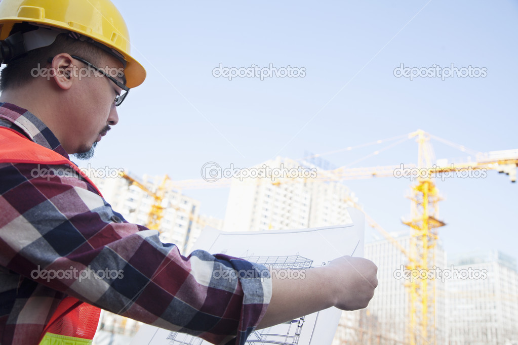 Architect at a construction site