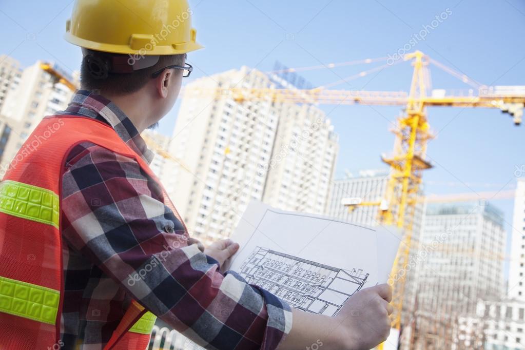 Architect at a construction site