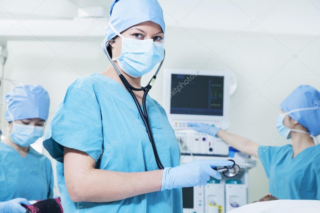 Team of surgeons in the operating room