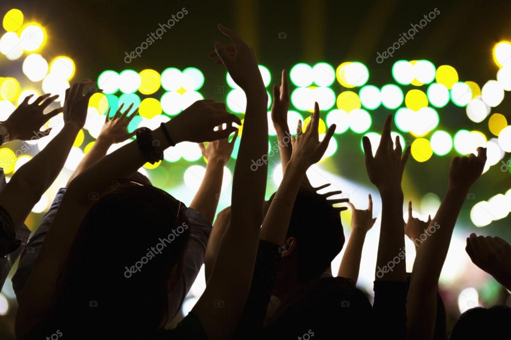 Audience watching a rock show