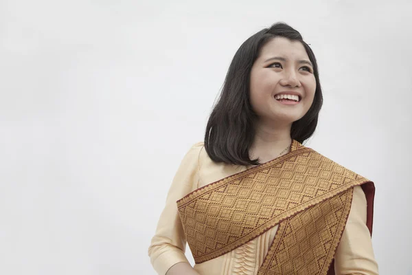 Vrouw in traditionele kleding uit laos — Stockfoto