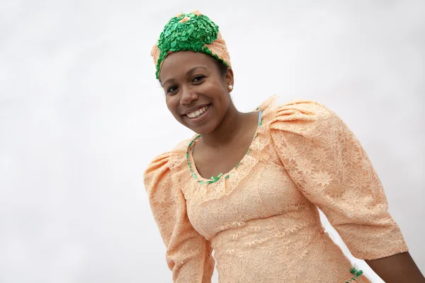 Femme en vêtements traditionnels des Caraïbes — Photo