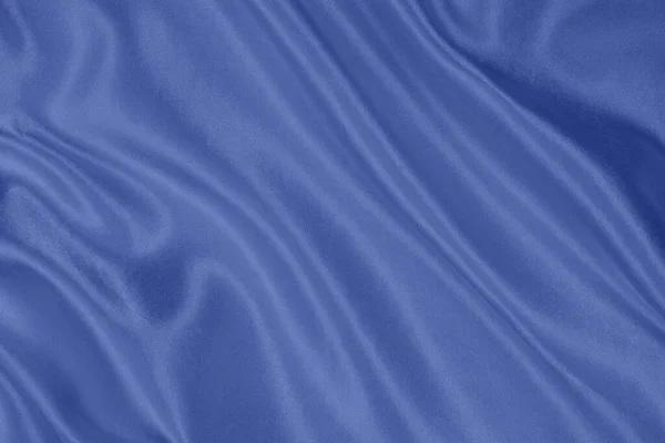 Hochwinkelblick Auf Luxuriösen Blauen Seidenstoff — Stockfoto