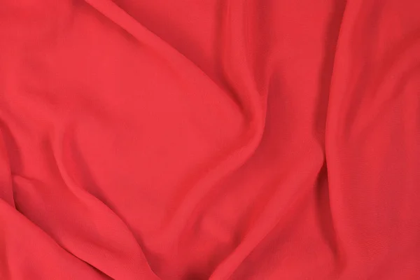 Nahaufnahme Von Romantischen Roten Chiffon Stoff Hintergrund — Stockfoto