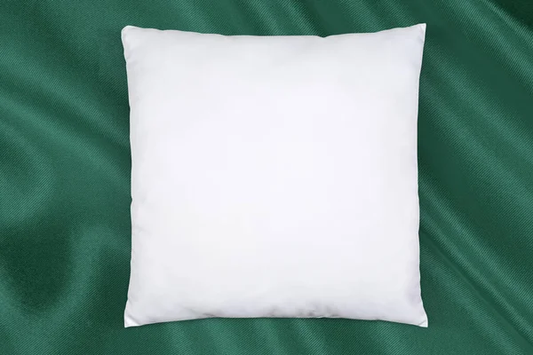 Square Pillow Resting Elegant Flowing Fabric Background — Stockfoto