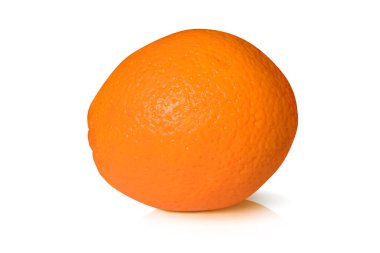 Fresh orange isolated on a white background. Contains a clipping path around the orange.