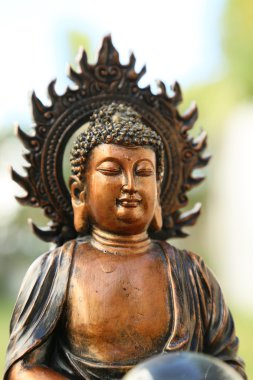 Mini Buda heykeli gibi bakır