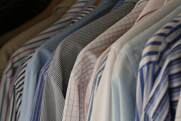 stock image Hanging shirts of businessman