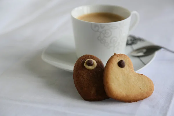 Shortcakes and a cup of coffee — Stock Photo, Image