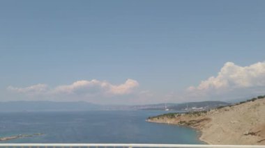 Hırvatistan 'ın köprüsünden deniz manzarası çok güzel