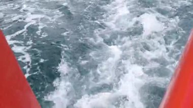 Hırvatistan 'da Ardriyatik denizinde yüzen tekne