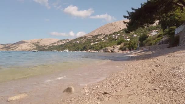 Prachtige Baai Strand Kroatië — Stockvideo