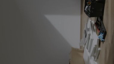 Tools and pieces of furniture to be assembled.High quality 4k footage