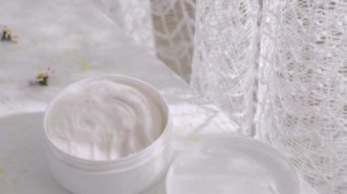 Face cream in the white box. High quality 4k footage