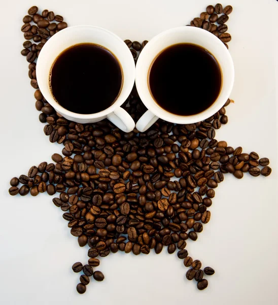 Сова кави — стокове фото