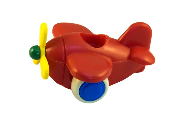 Colorful toy airplane on isolated background — Stock Photo, Image