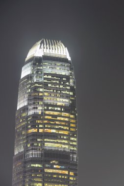 Hong kong victoria Limanı gece görünümü