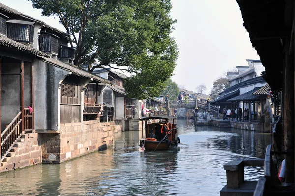 Hermosa ciudad de agua china, Wuzhen Suzhou Jiangsu China Fotos De Stock Sin Royalties Gratis