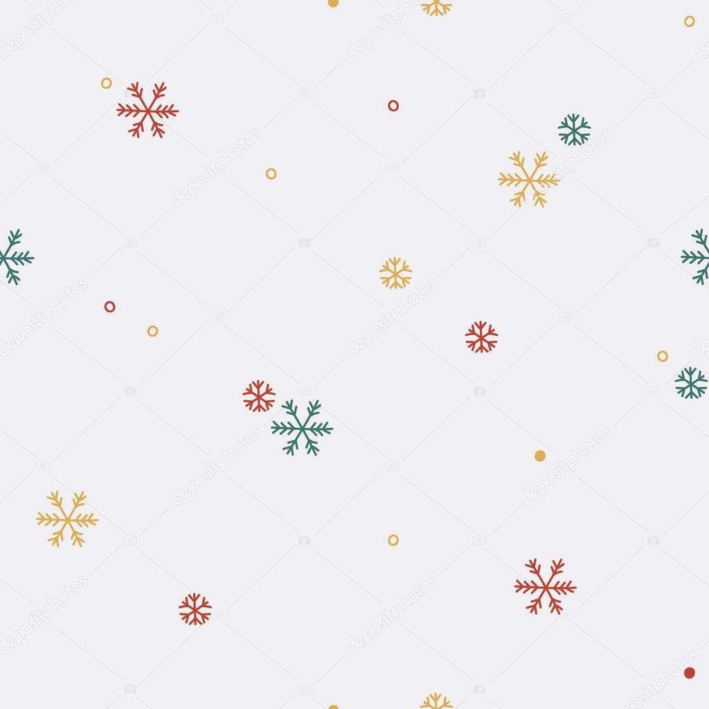 set snowflakes christmas design vector