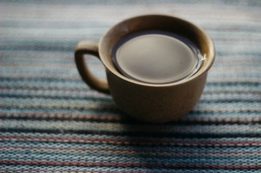 mug of coffee, tea on the background