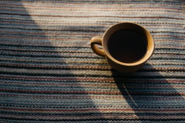 mug of coffee, tea on the background