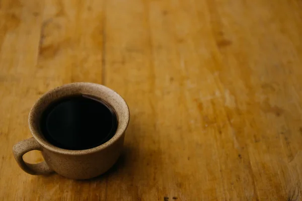 Чашку Кофе Утренней Чашке Кофе Старой Скатерти — стоковое фото