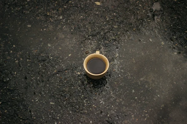 Una Taza Café Por Mañana Café Expreso Gachas Café Sobre —  Fotos de Stock