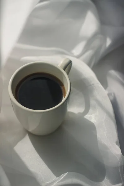 Filiżankę Kawy Rano Kawa Espresso Kawa Owsianka Białym Tle Filiżanka — Zdjęcie stockowe