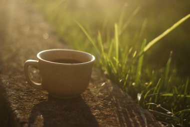 Sabahları bir fincan kahve. Espresso kahvesi