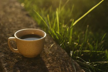 Sabahları bir fincan kahve. Espresso kahvesi