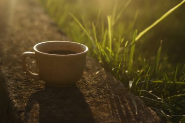 Sabahları bir fincan kahve. Espresso kahvesi