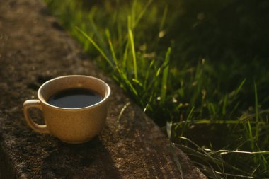 Sabahları bir fincan kahve. Espresso kahvesi