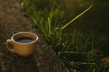 Sabahları bir fincan kahve. Espresso kahvesi