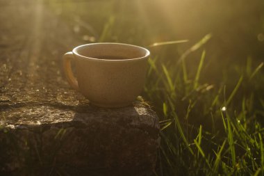 Sabahları bir fincan kahve. Espresso kahvesi