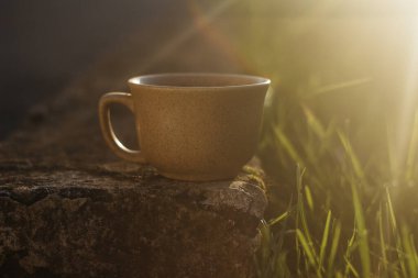 Sabahları bir fincan kahve. Espresso kahvesi