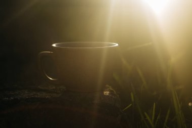 Sabahları bir fincan kahve. Espresso kahvesi