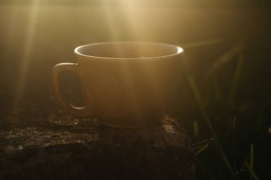 Sabahları bir fincan kahve. Espresso kahvesi