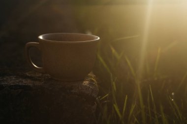 Sabahları bir fincan kahve. Espresso kahvesi