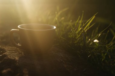Sabahları bir fincan kahve. Espresso kahvesi