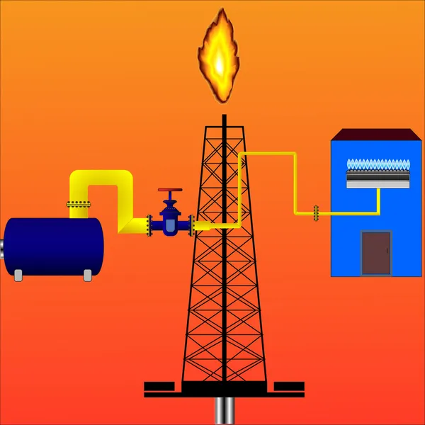 Gás natural — Vetor de Stock