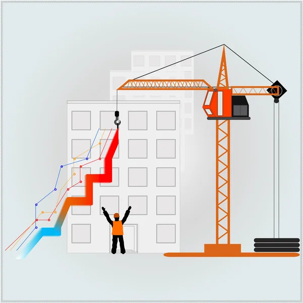 Gráfico de construcción — Vector de stock