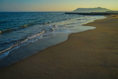 Hakodate Dağı ve Hakodate 'nin akşam manzarası. Çekim Konumu: Hokkaido Hakodate Şehri