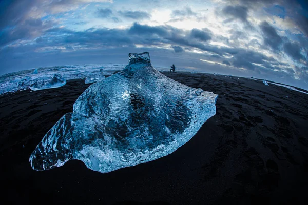 Yorkels Aur Roon Glacier Lake Ice Shooting Location Iceland — стокове фото