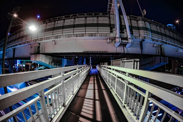 Sidewalk Brug Hoofdweg Schietplaats Yokohama Stad Kanagawa Prefectuur — Stockfoto