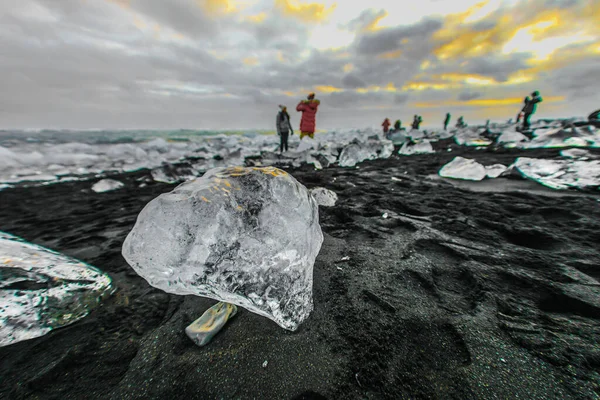 Yorkels Aur Roon Glacier Lake Ice Umístění Střelby Island — Stock fotografie