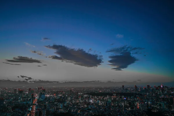 Ночной Вид Центр Токио Место Съемок Столичный Район Токио — стоковое фото