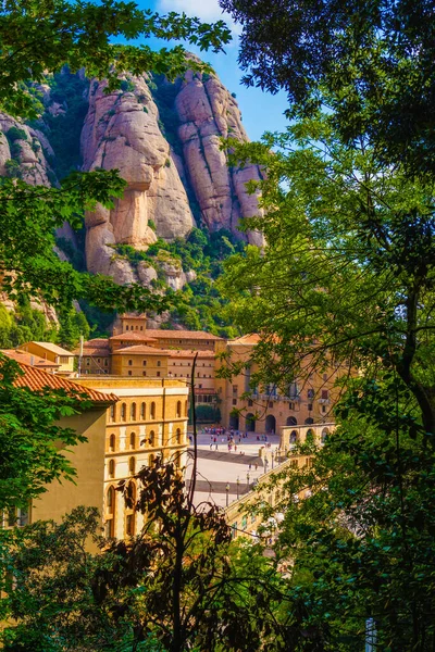 モンカラット修道院 スペインバルセロナ の外観 撮影場所 スペイン バルセロナ — ストック写真