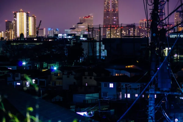 Нічний Вид Мінато Міраї Йокогаму Shooting Location Yokohama City Kanagawa — стокове фото