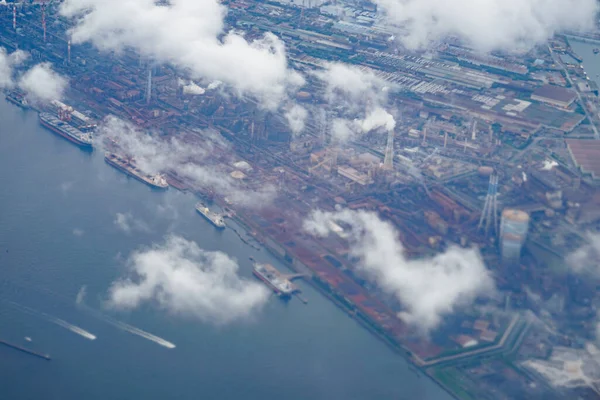 Puerto Ciudad Industrial Ubicación Del Disparo Prefectura Chiba — Foto de Stock