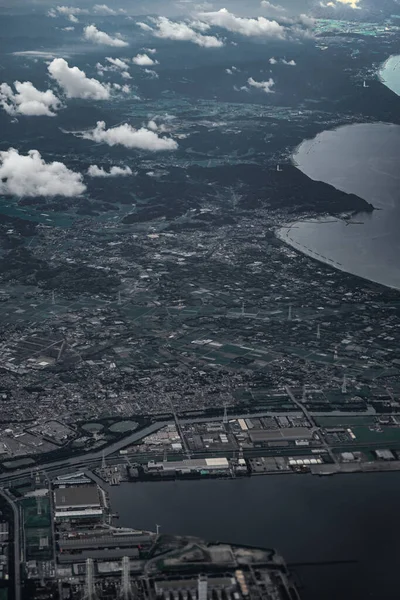 Port Przemysłowego Miasta Rozmieszczenie Chiba Prefektura — Zdjęcie stockowe